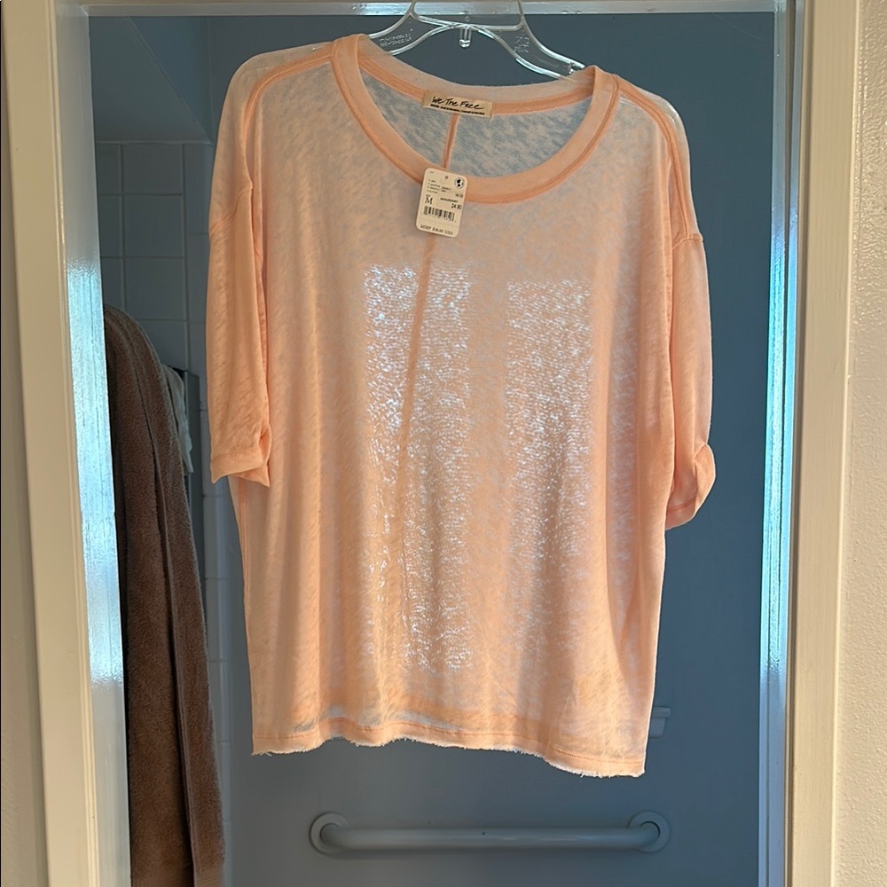 Peach Sheer Women's Top